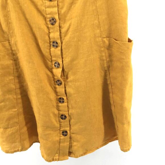 Forever 21 Linen Button Down Mini Dress Medium - Picture 10 of 11